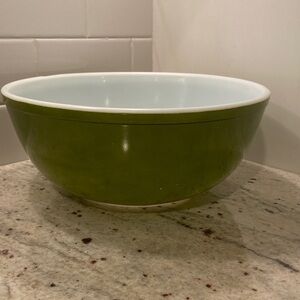 Pyrex mid century modern rare avocado green 404 4 qt mixing bowl